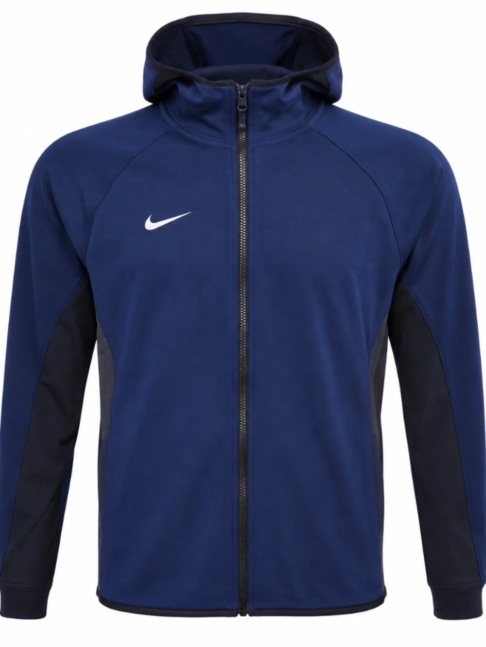 $95 Nike Therma Full-Zip Hooded Track Jacket Fleece Blue Men's M FD1132-427